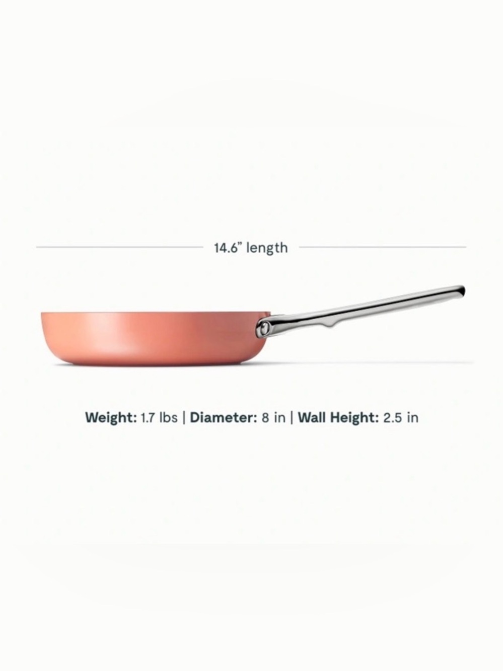 Caraway Nonstick Ceramic Mini Fry Pan (1.05 qt, 8") - Perracotta NEW W/O BOX